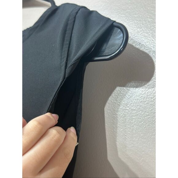 NWOT Albion Cap Sleeve Wrinkle Free Black Jumpsuit Romper One Piece Women's S - Picture 3 of 13